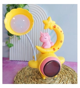 Çocuk Odası Ay Unicorn Desenli Gece Lambası