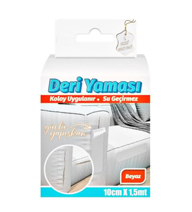 Deri Yaması Kendinden Güçlü Yapışkanlı Kolay Uygulanır Su Geçirmez 10cmX1,5 Metre-Beyaz