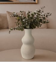 24 cm Dekoratif Vazo - Seramik Görünümlü Vazo - Modern Ev & Ofis Dekorasyon