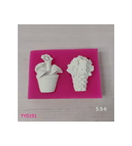 YY0191 Saksılardaki Çiçekler Saksı Silikon Kalıp