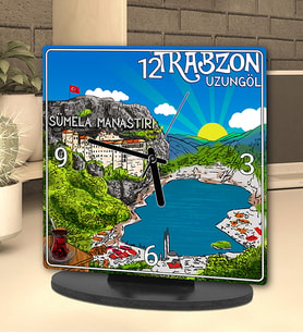 Trabzon Tasarımlı Masa Saati