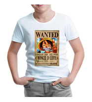 One Piece - Monkey D. Luffy Beyaz Çocuk Tshirt