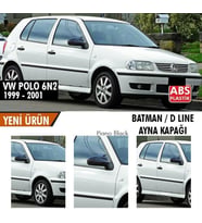 Uyumlu 6N2 (1999-2001) Batman Yarasa Ayna Kapağı (Parlak Siyah)
