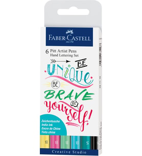 Faber-Castell Pitt Artist Pen Kaligrafi Seti, 6'lı, Pastel