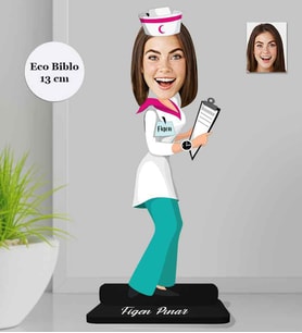 Kişiye Özel Hemşire Ahşap Eco Biblo -3