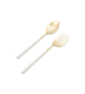 The Mia Bianco Salata Servis Takımı Gold 2 Parça CKB0247