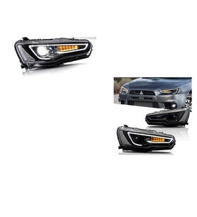 mitsubishi lancer 2009.2010.2011 audi dizayn kayar sinyal led far