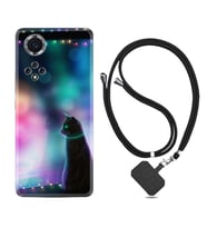 Huawei Nova Y70 Y90 Nova 9 SE  Kılıf Boyun Askılı Silikon Window Cat 1787