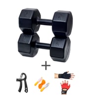 PS SPOR 8 KG DAMBIL SET(8KG 2 ADET DAMBIL) +BODY ELDİVEN SAYAÇLI AYARLANABİLİR EL YAYI VE ATLAMA İPİ
