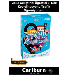 Eğitici Zeka Geliştirici Öğretici El Göz Koordinasyonu Aile Boyu Eğitim 59 Parça Trafik Öğreniyorum