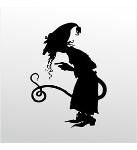 Folyo Sticker Cadı 80cm Uzunluk (Karışık)