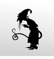 Folyo Sticker Cadı 80cm Uzunluk (Karışık)