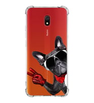 PrintiFy Xiaomi Redmi 8A Uyumlu Köpek 2 Baskılı Şeffaf Köşe Korumalı Antişok Kılıf