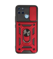 Realme C25y Kılıf Pars Lens Yüzüklü Silikon - Kırmızı