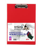 Sekreterlik Kapaklı Kırmızı A-4 Pvc 1 Adet Okul Büro Ofis Öğrenci