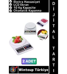 #MutfakTartısı Ekstra Hassasiyet Terazi Aşırı Yük Göstergesi LCD Ekran Mutfak Tartısı 10 Kg 2 Adet