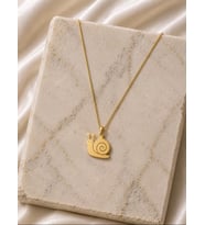 Kişiye Özel Minimal Salyangoz Kolye 925K Gümüş (Gold)