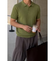 Erkek Çizgili Triko Polo Yaka Tişört – Slim Fit Premium Pamuklu Yazlık Polo