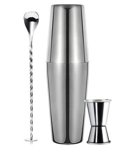 Vosco 3 Parça Avantajlı Kokteyl Set Boston Shaker (750ml)