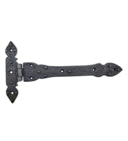 Antika Tarz Dekoratif Pirinç Kuyruklu Lale Menteşe - 147x193 Mm, Oksit