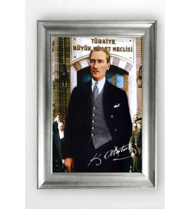 Gümüş Çerçeveli Atatürk Tablo a723