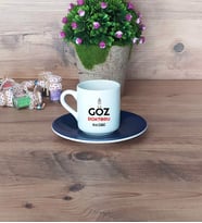 Göz Doktoru Türk Kahvesi Fincanı Lacivert Tıp Bayramı Hediyesi