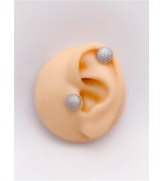 Taşlı Daire Kıkırdak Helix Tragus Piercing(1adet)