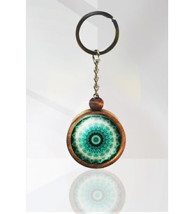 Mandala Ahşap Anahtarlık Tek Ebat N11.3287
