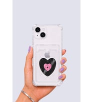 iPhone 13 Kartlıklı Vinly Desenli Kılıf