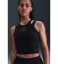 Nike Dri Fit Cropped Tank Top Kadın Antreman Crop Atlet Siyah