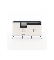 Arges Konsol 5 Raflı 3 Çekmeceli 3 Kapaklı 176x30x99 Antrasit-Aytaşı