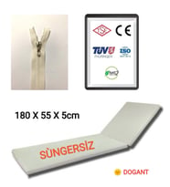 Dogant Süngersiz Şezlong Minderi Klıfı Sıvı Geçirmez Fermuarlı 180*55*5 Cm