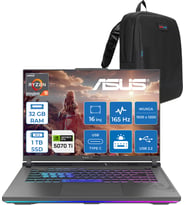 Asus Rog Strix G16 G614PR-RV050 Amd Ryzen 9 8940HX Aı 32 GB GB 1tb SSD 12 GB/RTX5070Tİ Gddr7 140W 16" Wuxga 165Hz 300NİTS  Freedos Taşınabilir Bilgisayar WRV050F11+ZETTAÇANTA