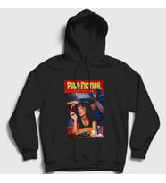 Presmono Unisex Beyaz Mia Film Pulp Fiction Kapüşonlu Sweatshirt 248803tt (Siyah)
