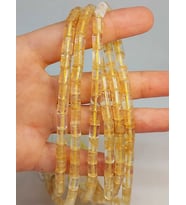Golden & Rutil Kuvars Taşı Silindir Kesim 5.5x7.5mm Dizi (49300)