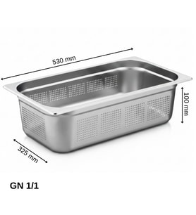 ÜRET Delikli Gastronom Küvet GN 1/1 100 mm 14 lt