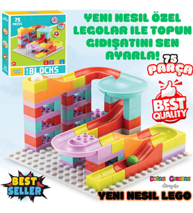 Creative Blok 75 Parça - Slide Blocks 75 Parça - Lego Oyuncakları - Yaratıcı Top Oyunu - Creative Le
