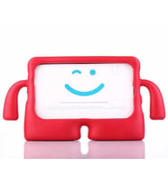 iPad Mini 2-3 Figürlü Silikon Çocuk Tablet Standlı Koruma Kılıf (Kırmızı)