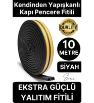 Premium Kapı Pencere Soğuk Toz Geçirmez İzolasyon Fitili Kendinden Yapışkanlı Isı Yalıtım 2x5=10 mt