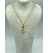 Çelik Gold Tek Taş Kolye - 25-ctr194