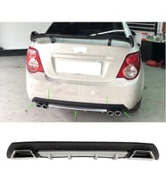 Chevrolet Aveo Sedan Gri Difüzör Çiftli Kare Egzoz Görünümlü D Tip Difizör 2012 - 2016