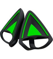 Kitty Ears V2 - Evrensel Fit Clip-On Kitty Ears Kulaklıklar için (Clip-On Kitty Ears, Çok Yönlü, Ayarlanabilir Bantlar, 26 g Hafif Premium Silikon) Siyah