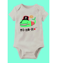 Unisex Bebek Beyaz Organik Baskılı Pamuklu Body