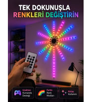 RGB LED Fireworks Duvar Lambası Uzaktan Kumandalı Telefon Kontrollü Ortam Aydınlatması