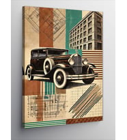 Kanvas Tablo Retro Klasik Araba
