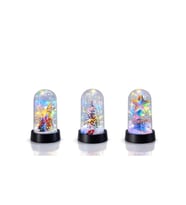 Kişiye Özel Yılbaşı Temalı Işıklı Dekoratif Cam Fanus - 15x8cm