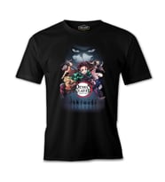 Demon Slayer - With the Logo Siyah Erkek Tshirt