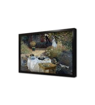 Çimlerde Öğle Yemeği Monet Çerçeveli Mdf Tablo