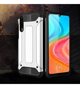 Huawei Honor 20 Lite ile uyumlu Çİft Katman Koruyucu Crash Military Tank Kılıf - Siyah