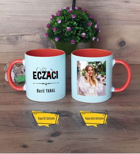Eczacı Kupa Bardak Turuncu Fotoğraflı Eczacılık Günü Hediyesi